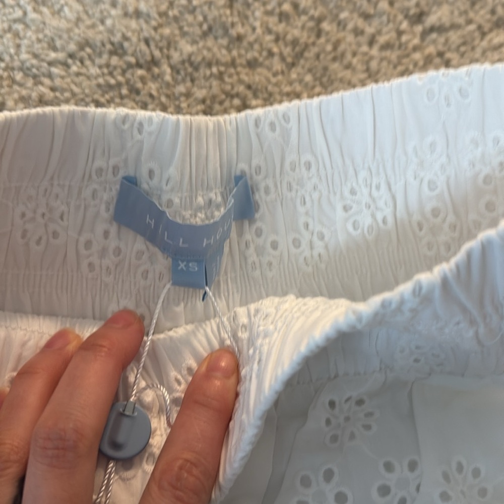NWT HILL HOUSE HOME The Eyelet Livie Nap Shorts in White Eyelet - Picture 12 of 12